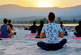 Meditation by river